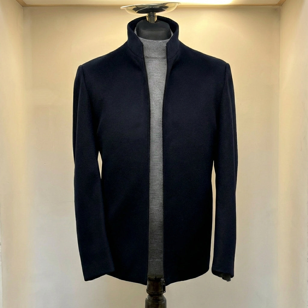 Wool & Cashmere Stand Collar Jacket