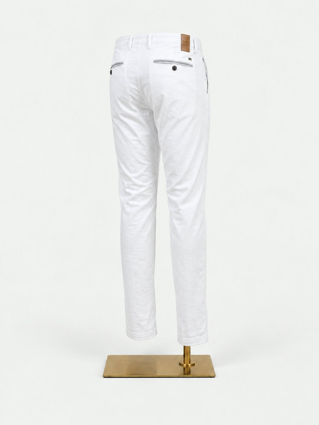 White Cotton Chinos – Tailored Fit