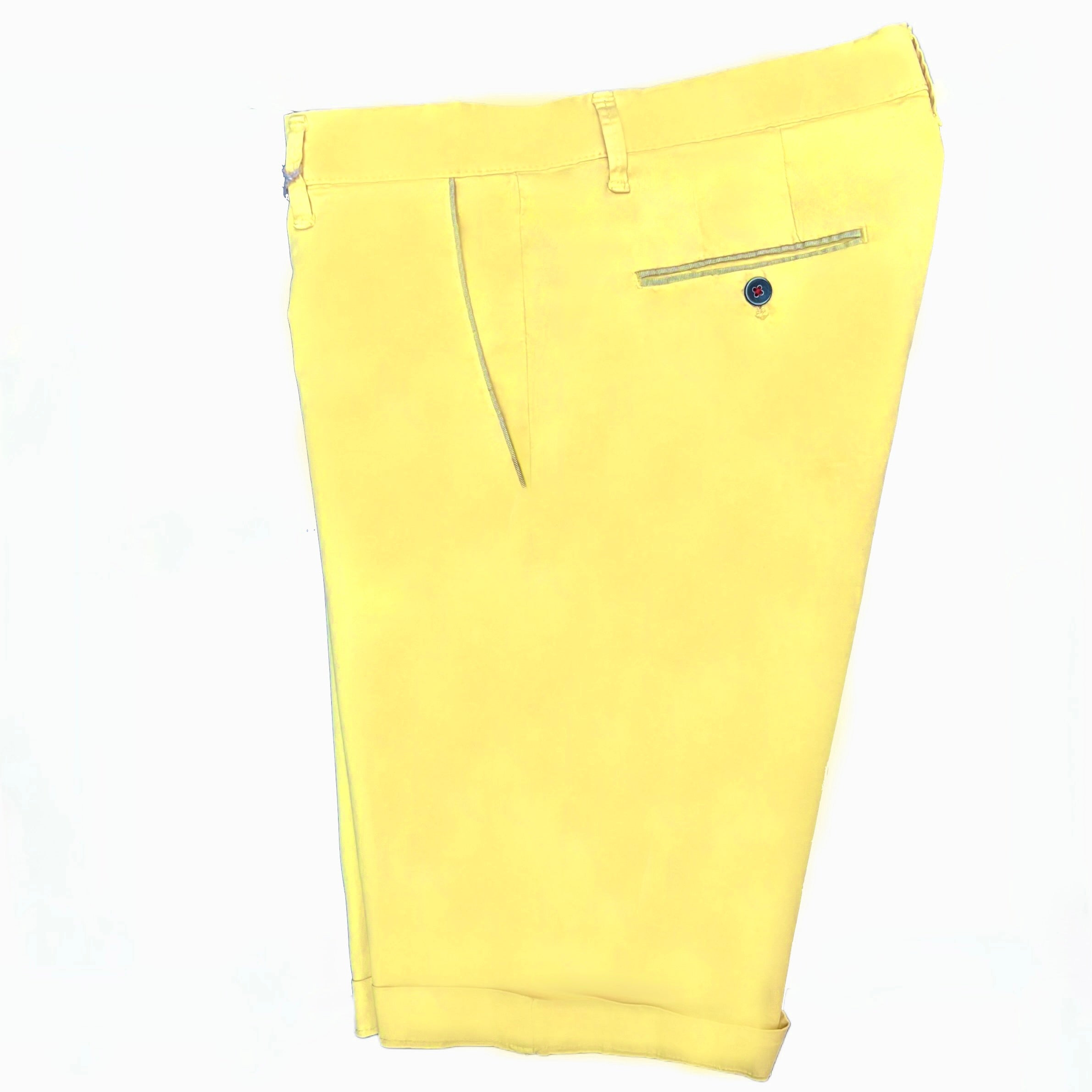 Italian Cotton Stretch Shorts – Amalfi Lemon