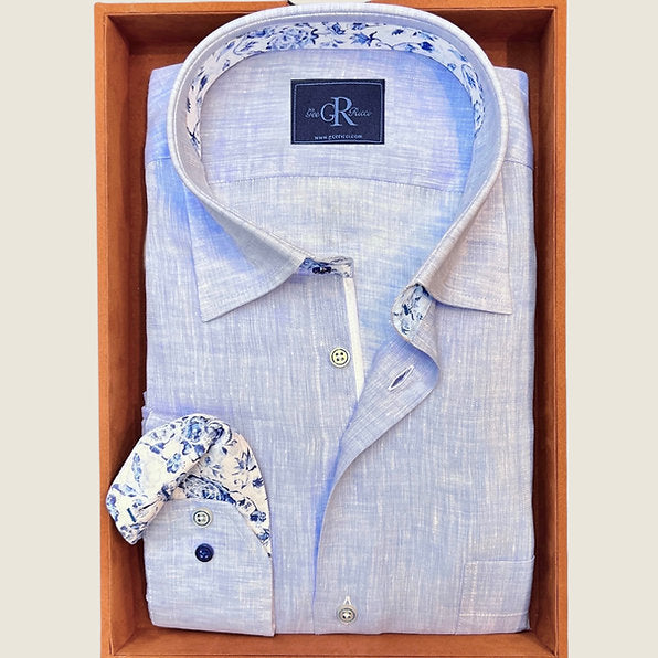 Light Blue Linen Shirt