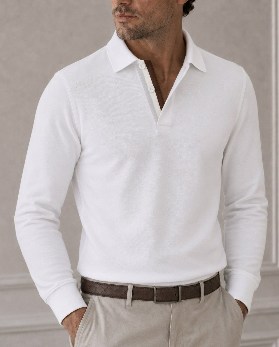 White Piqué Polo - Regular Fit