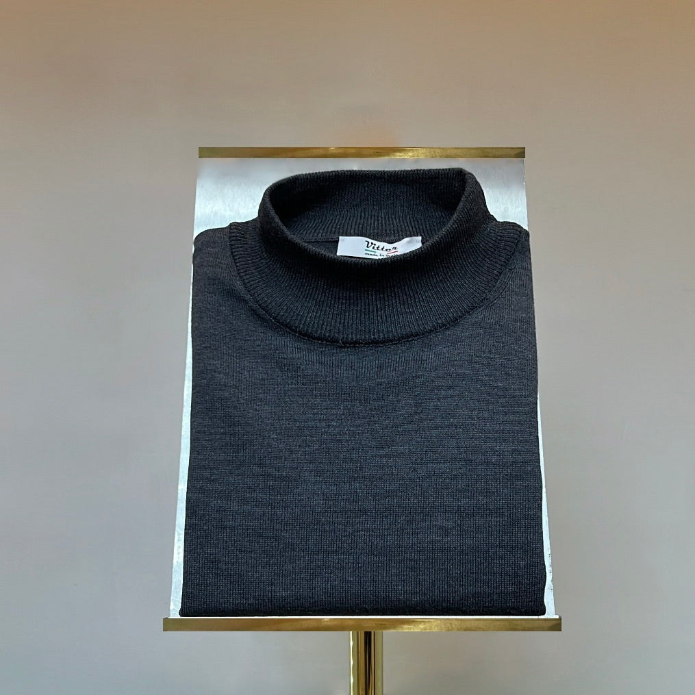 Grey Mock Neck