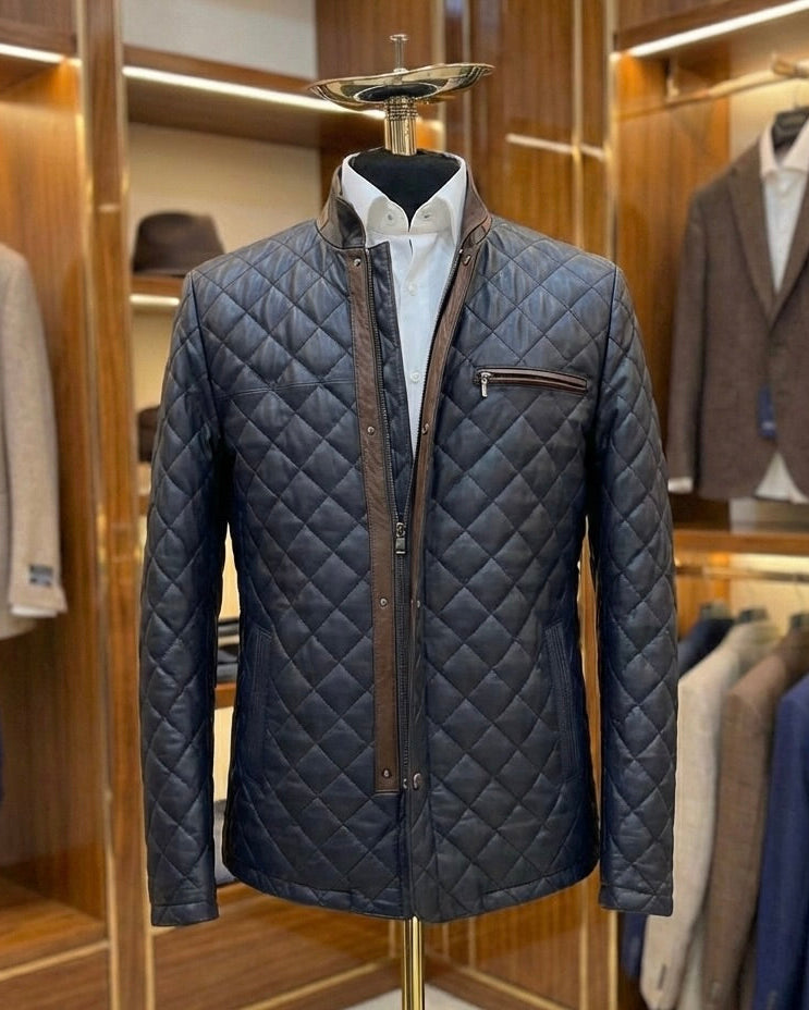 The Bentley Diamond Signature Leather Jacket