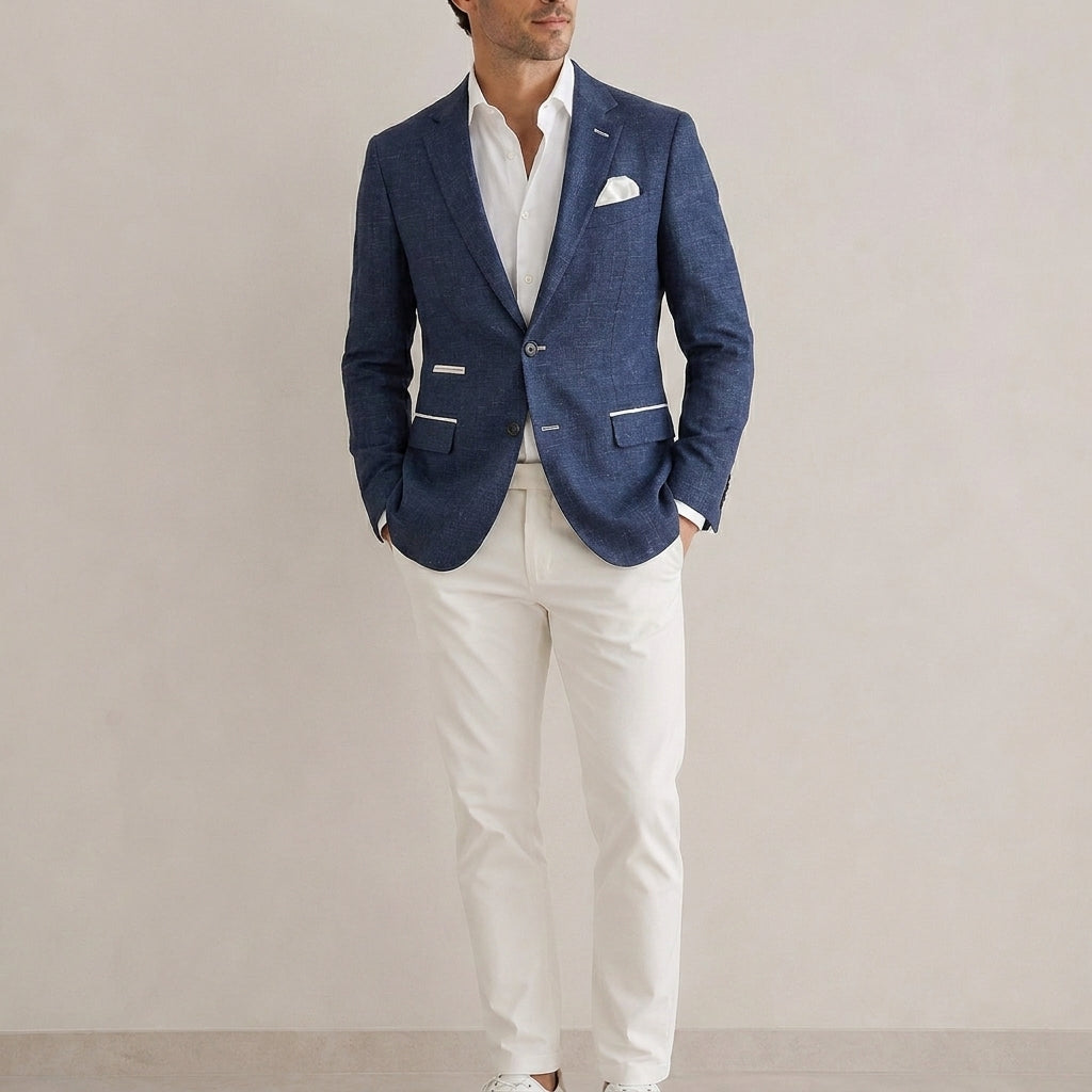 Azure Club Blazer – Navy with Cream Trim