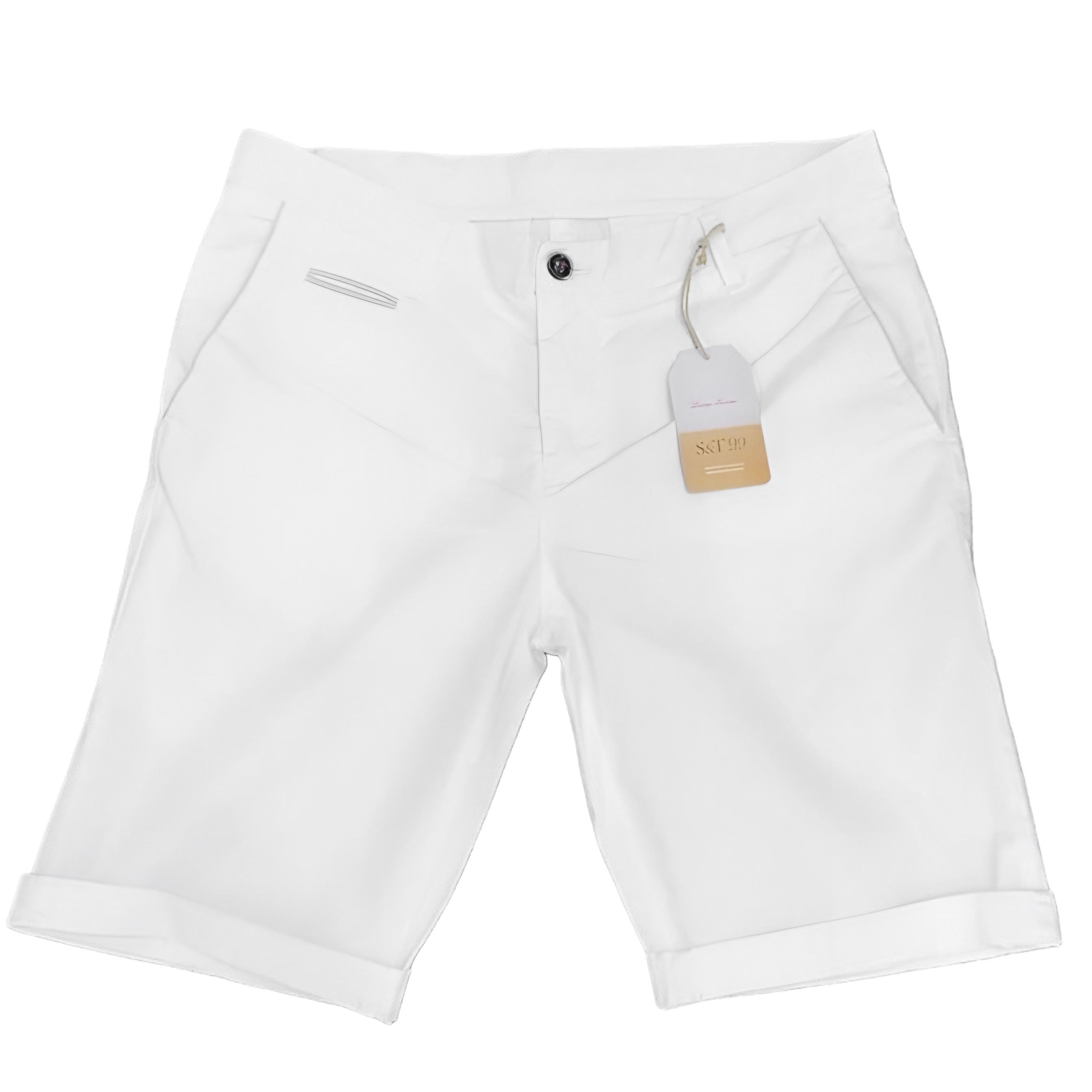 Italian Cotton Stretch Shorts – Bianco Riviera