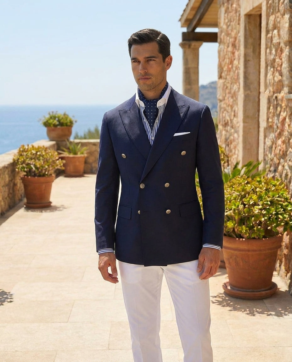 Regent Double-Breasted Wool Blazer