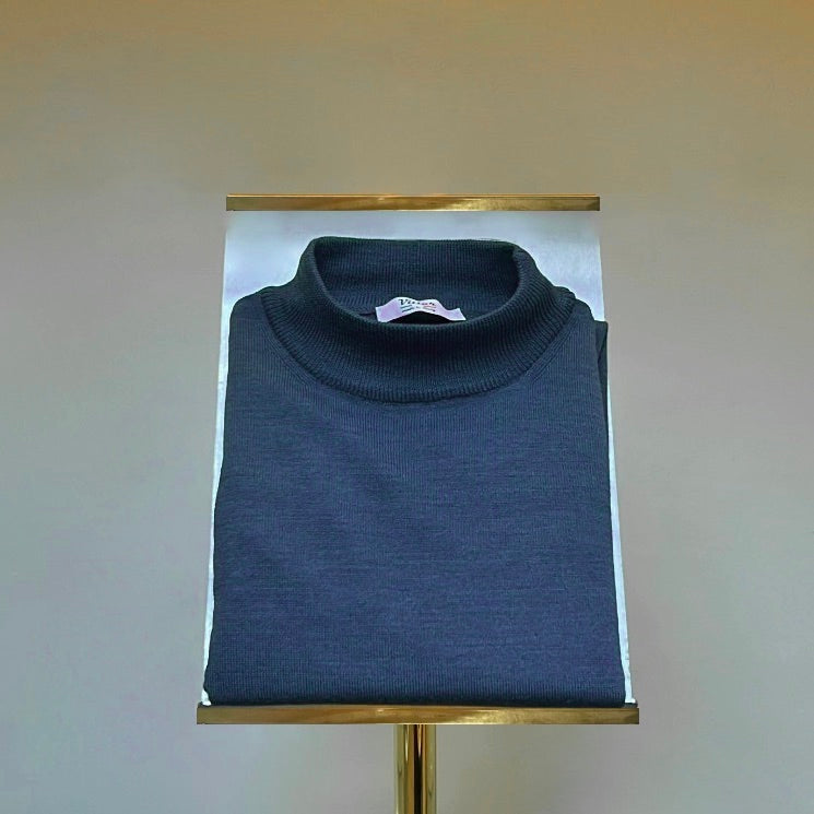 Pigeon Blue Mock Neck