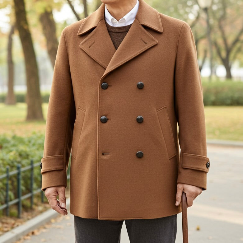 Piacenza Camel Wool Coat – Made in Italy