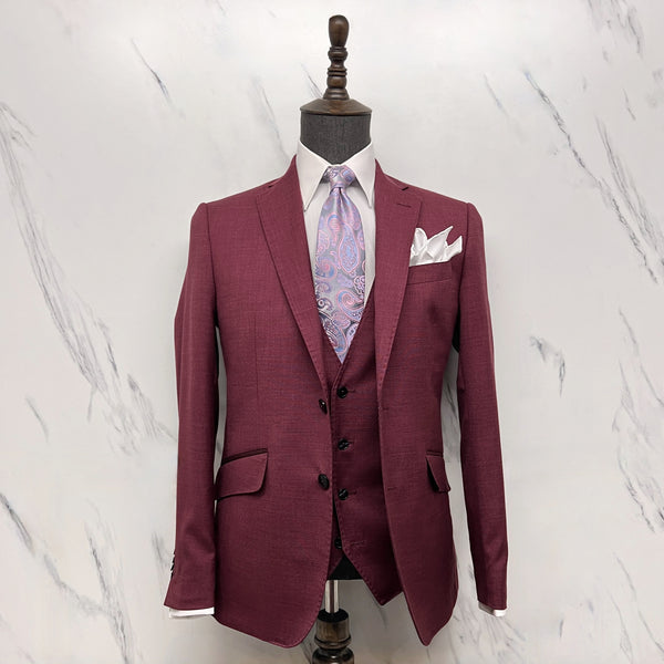 Burgundy Blush Three-Piece Suit