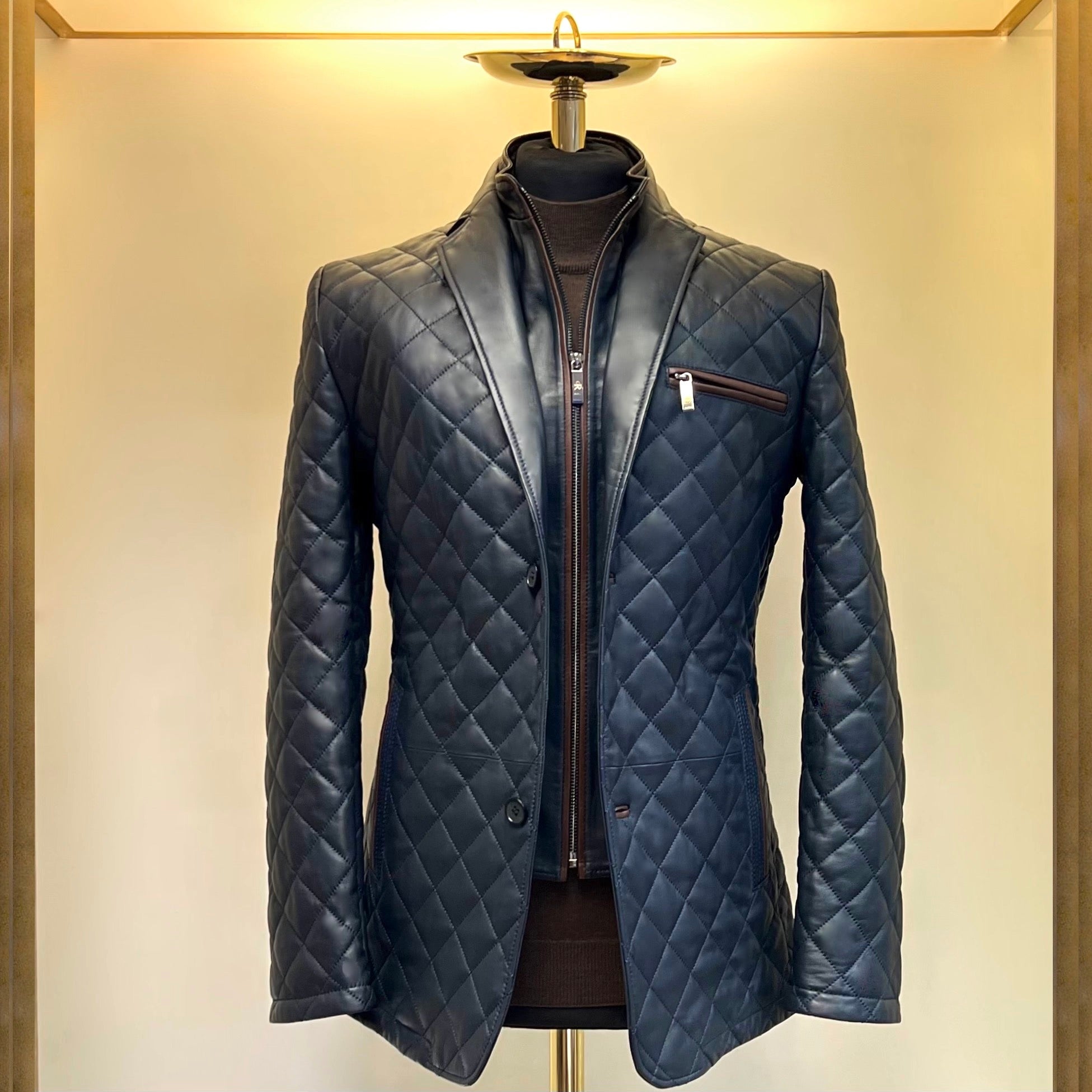 The Bentley Diamond Hybrid Leather Jacket