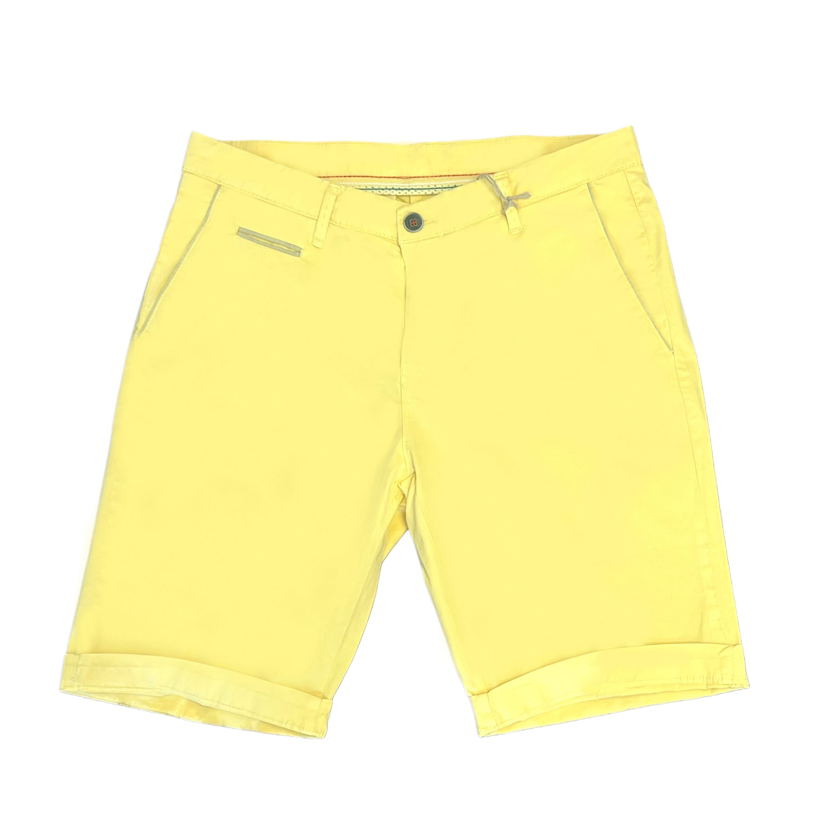 Italian Cotton Stretch Shorts – Amalfi Lemon