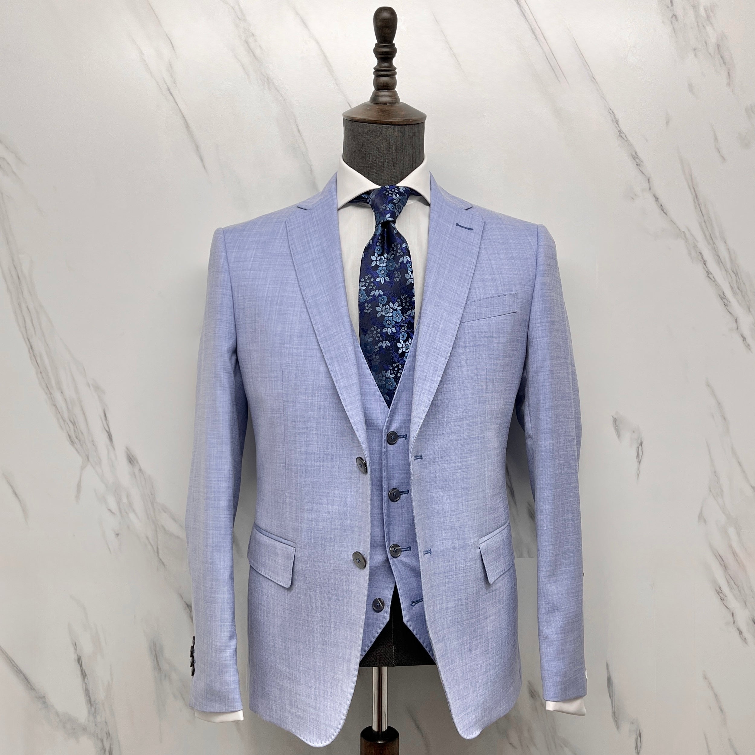 Light Blue Three-Piece Suit