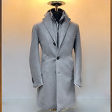 Light Grey Wool & Cashmere Overcoat 0909