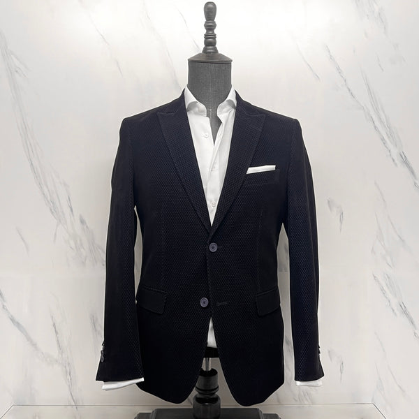 Birdseye Velvet  Navy Blazer