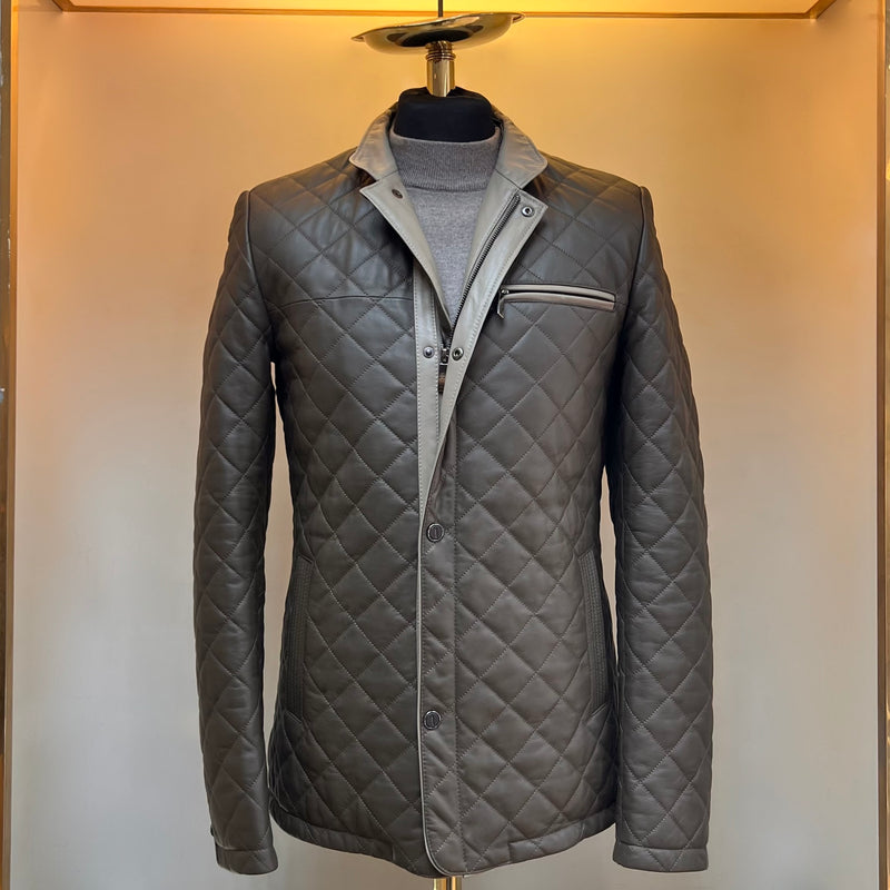 Bentley diamond signature leather jacket – Gee Ricci