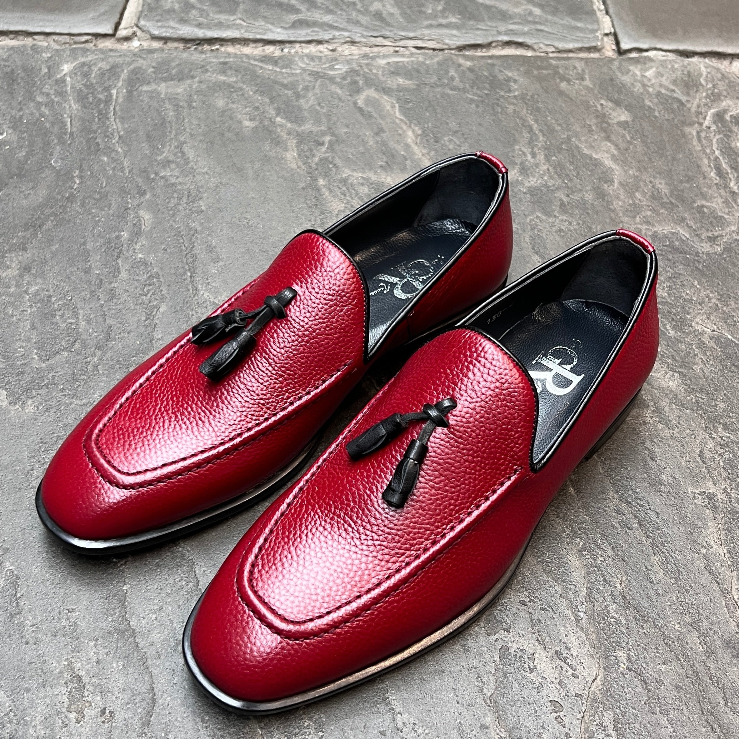 Bordeaux Deerskin Tassel Loafers