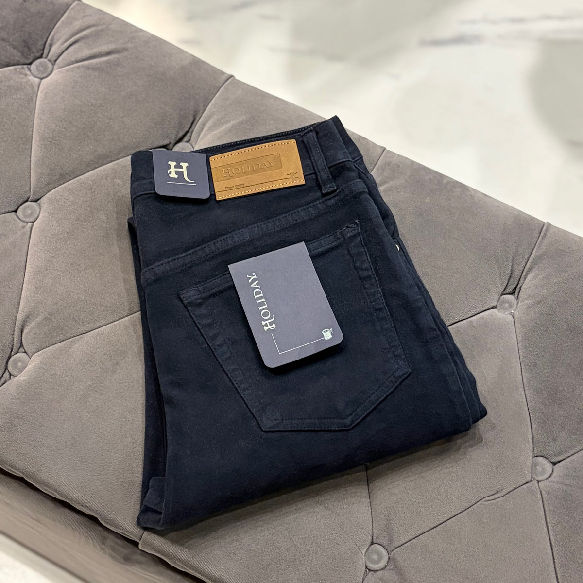 Navy Moleskin Jeans