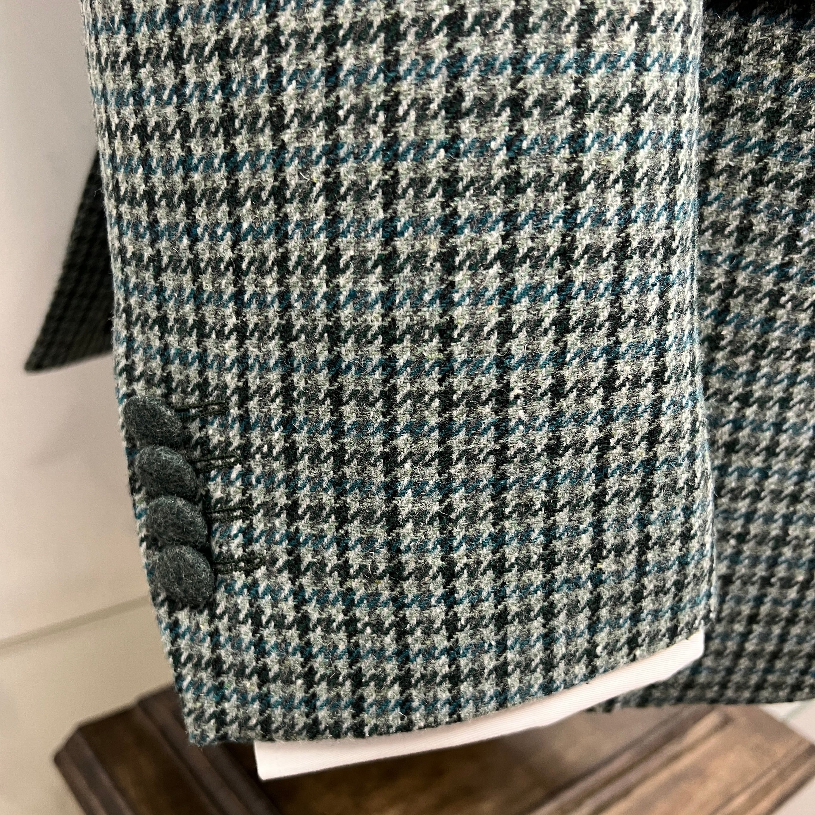 Sage Green Houndstooth Blazer