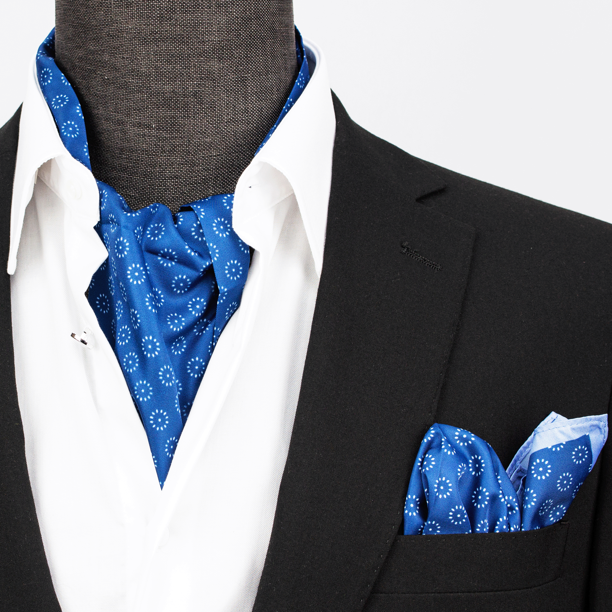 Royal Blue Starburst Silk Cravat