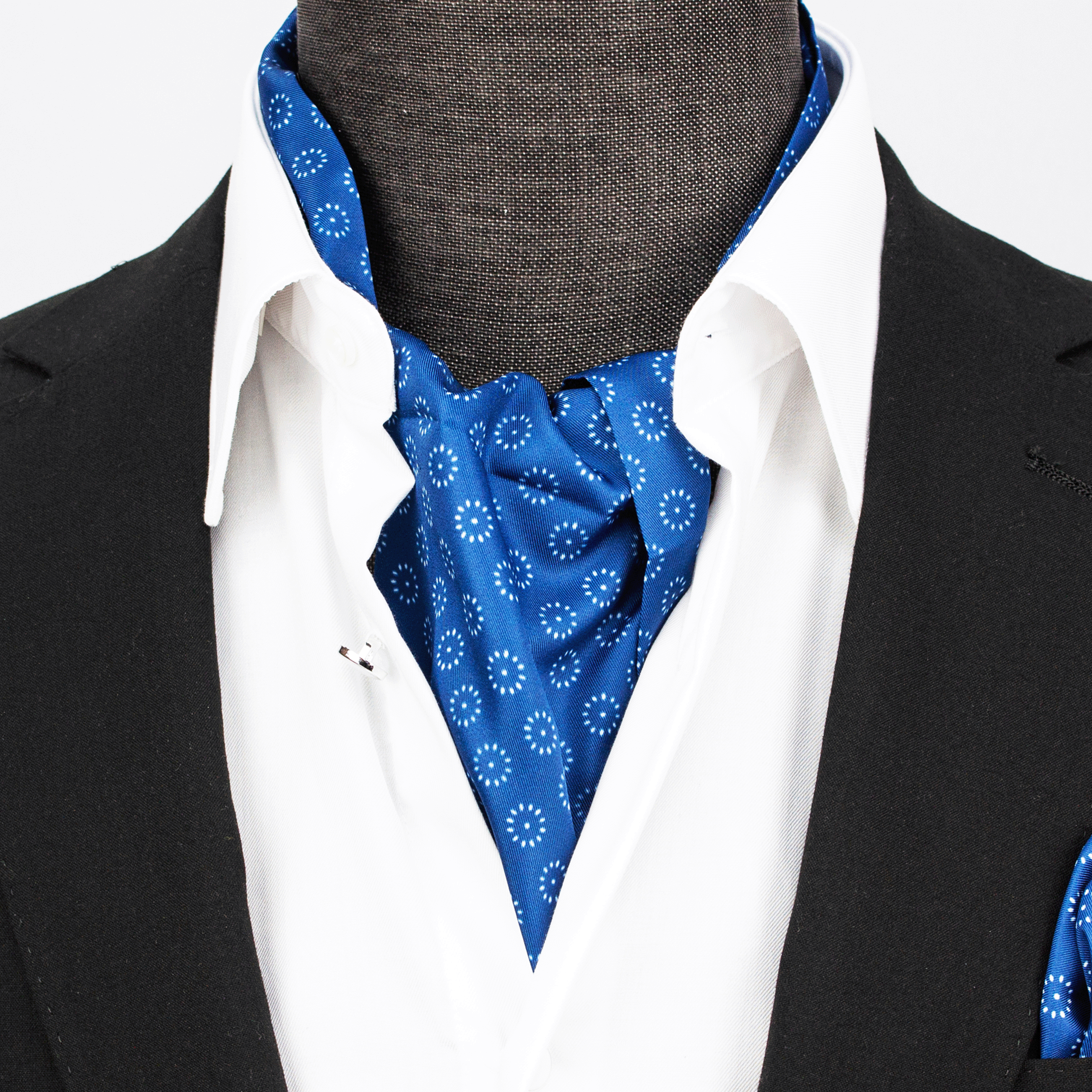 Royal Blue Starburst Silk Cravat