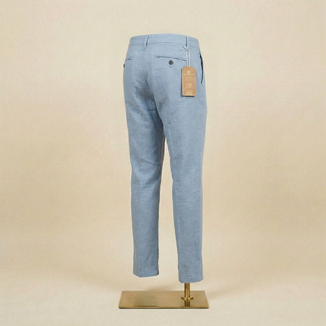 Light Blue Linen & Cotton Chinos