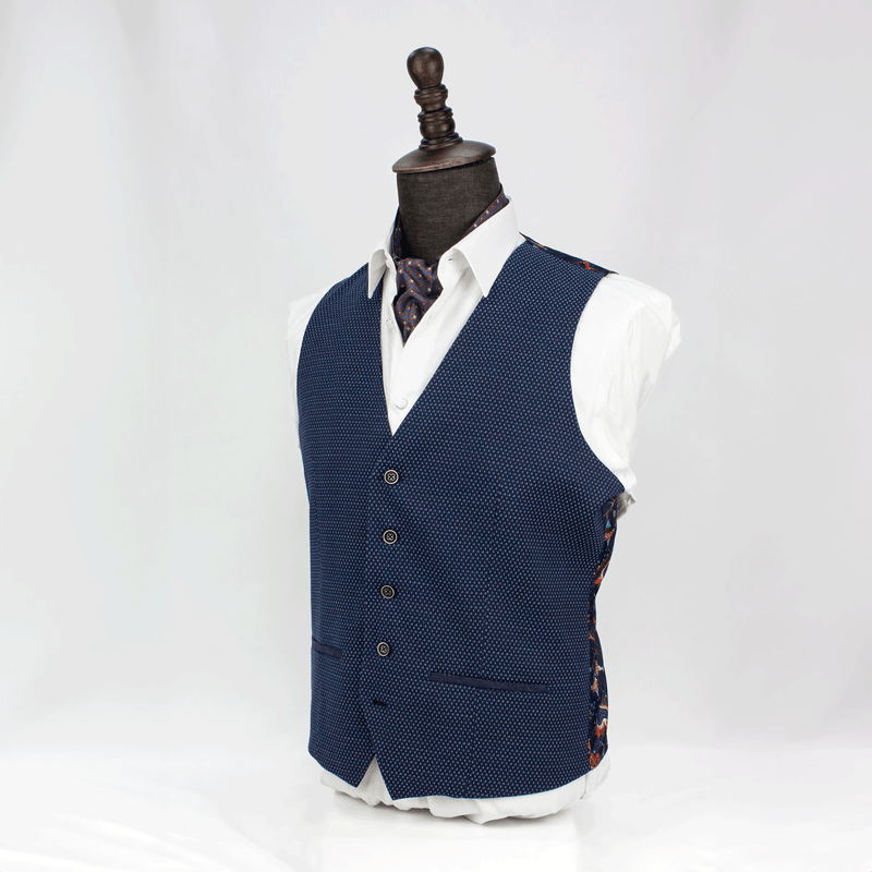 Dapper Dot Navy Blue Waistcoat