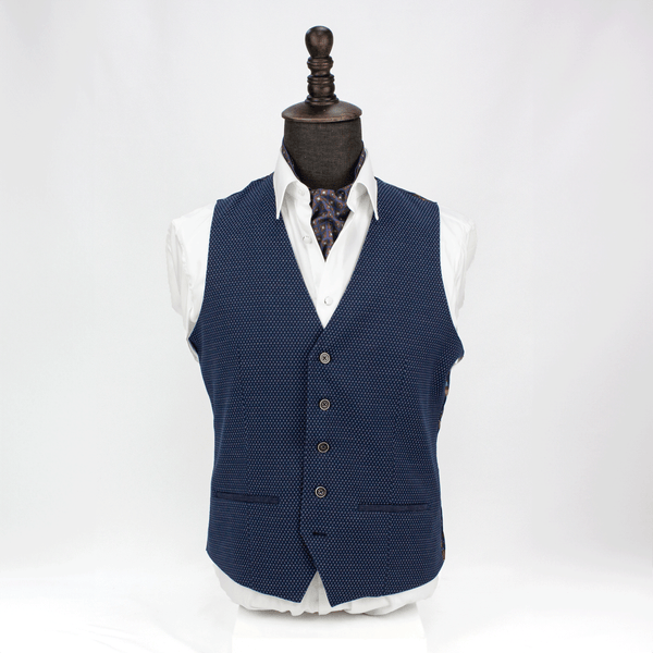 Dapper Dot Navy Blue Waistcoat