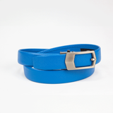 Electric Blue Textured Leather Belt