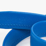 Electric Blue Textured Leather Belt