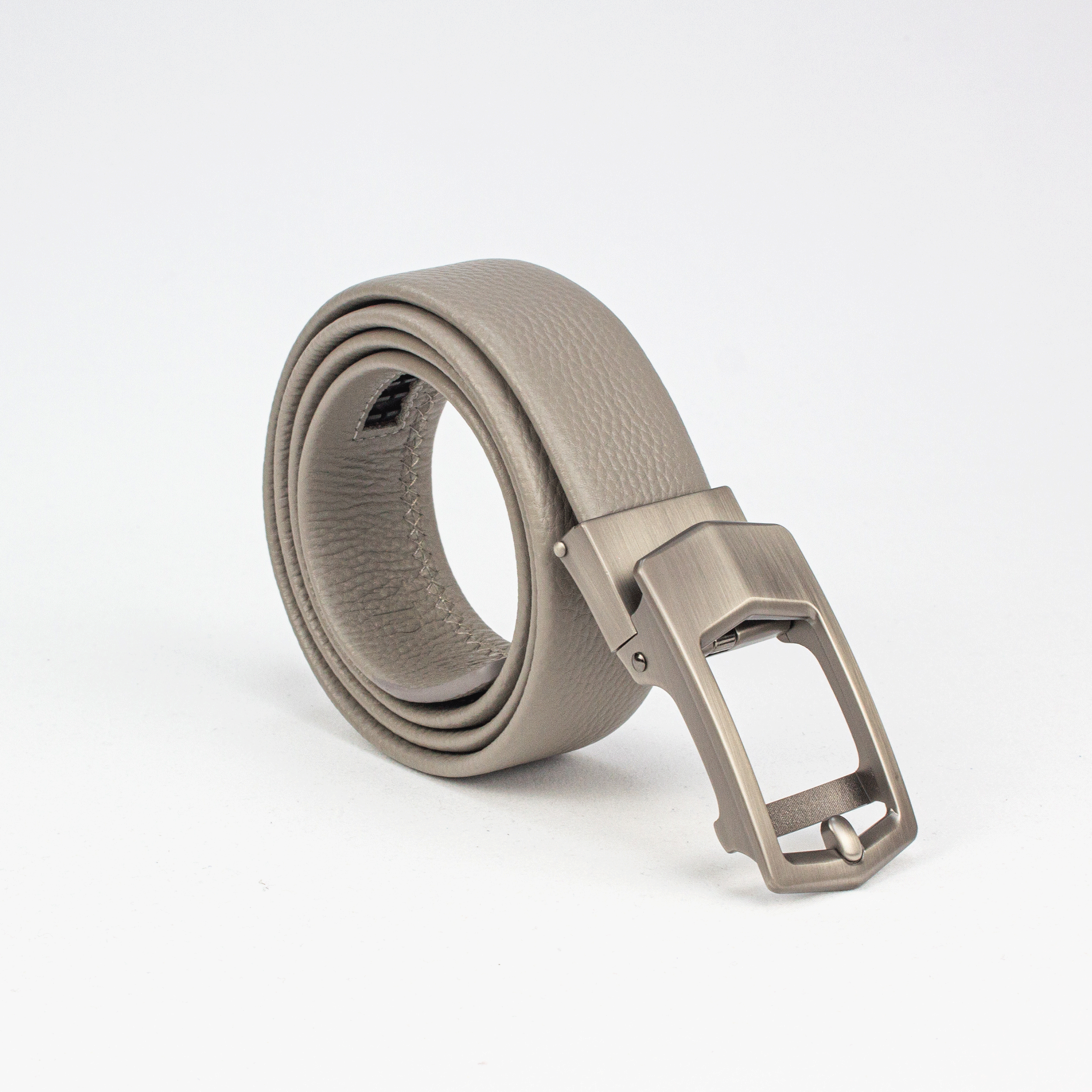 Charcoal Grey Textured Leather Belt