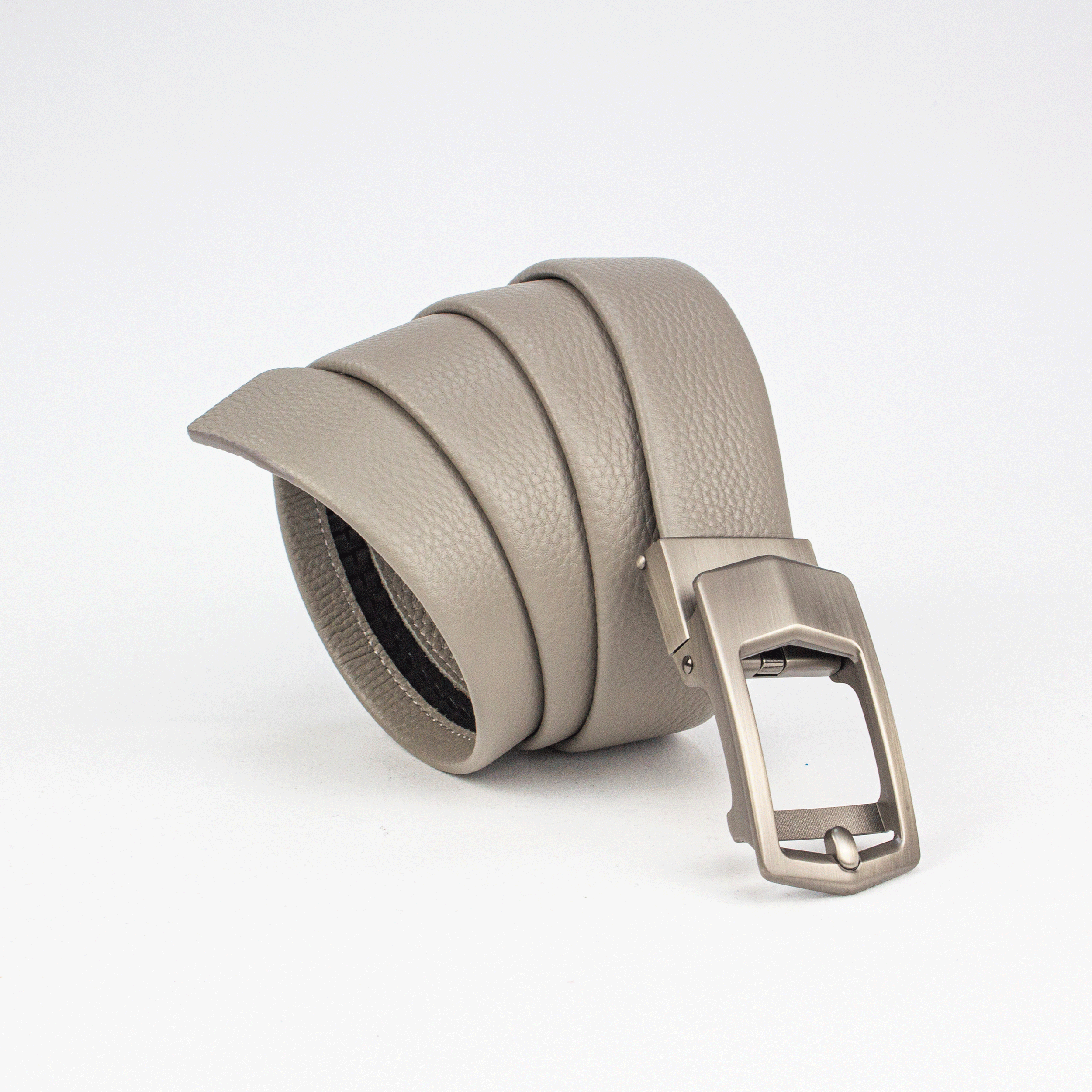 Charcoal Grey Textured Leather Belt