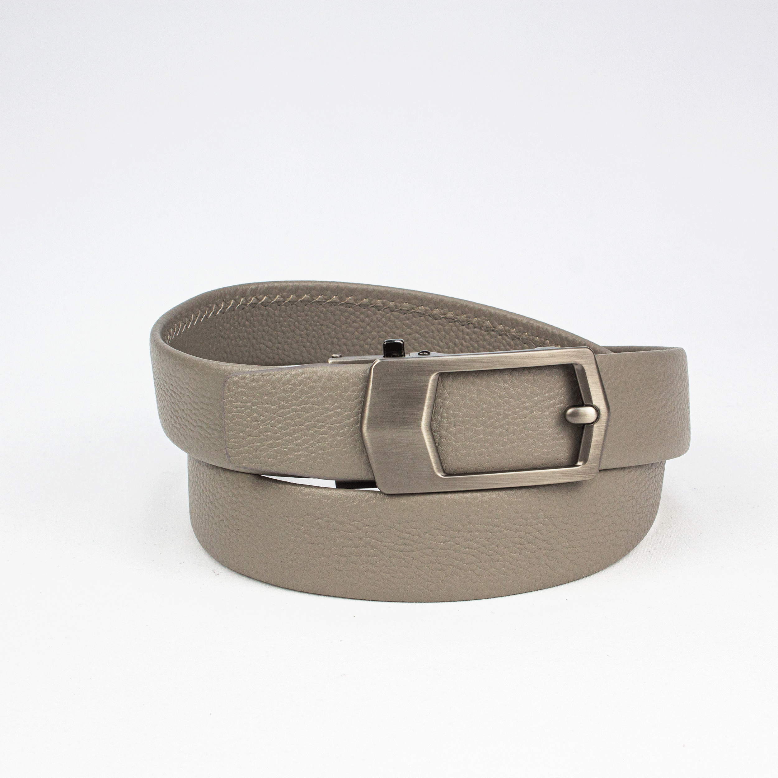 Charcoal Grey Textured Leather Belt