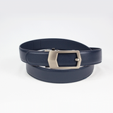 Navy Blue Leather Belt