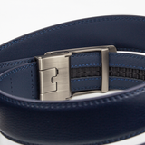 Navy Blue Leather Belt