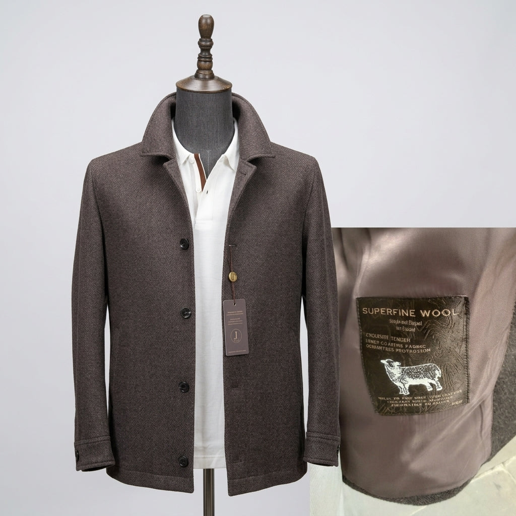 Mocha Superfine Wool Jacket