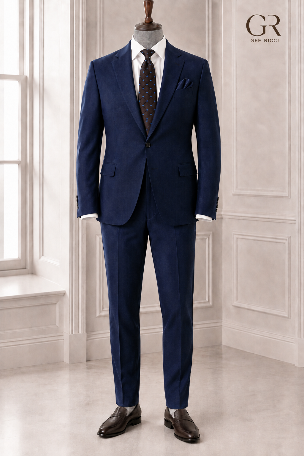 The Regent Navy Wool Blend 2-Piece Suit