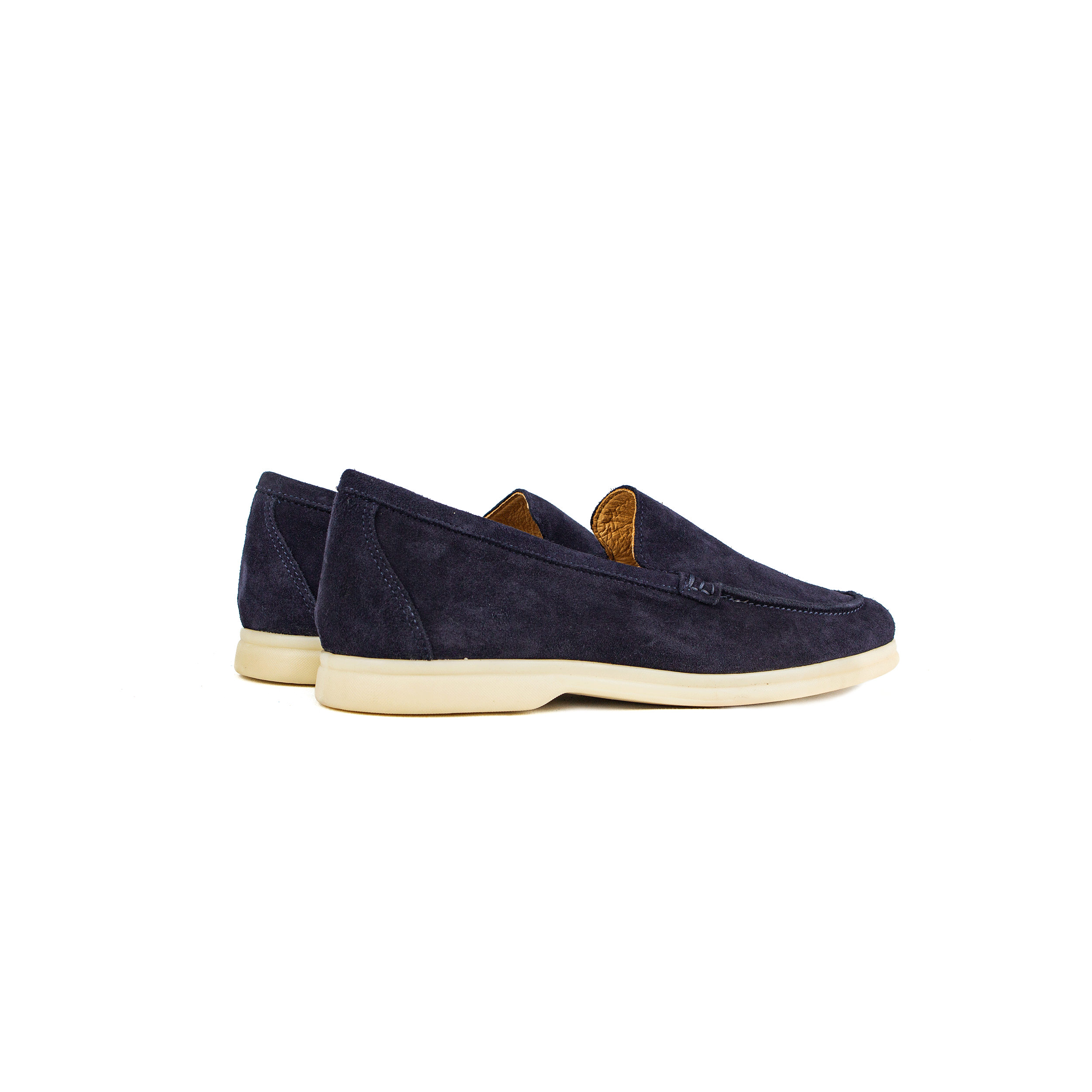 Navy Dark Suede Slip-On Loafers