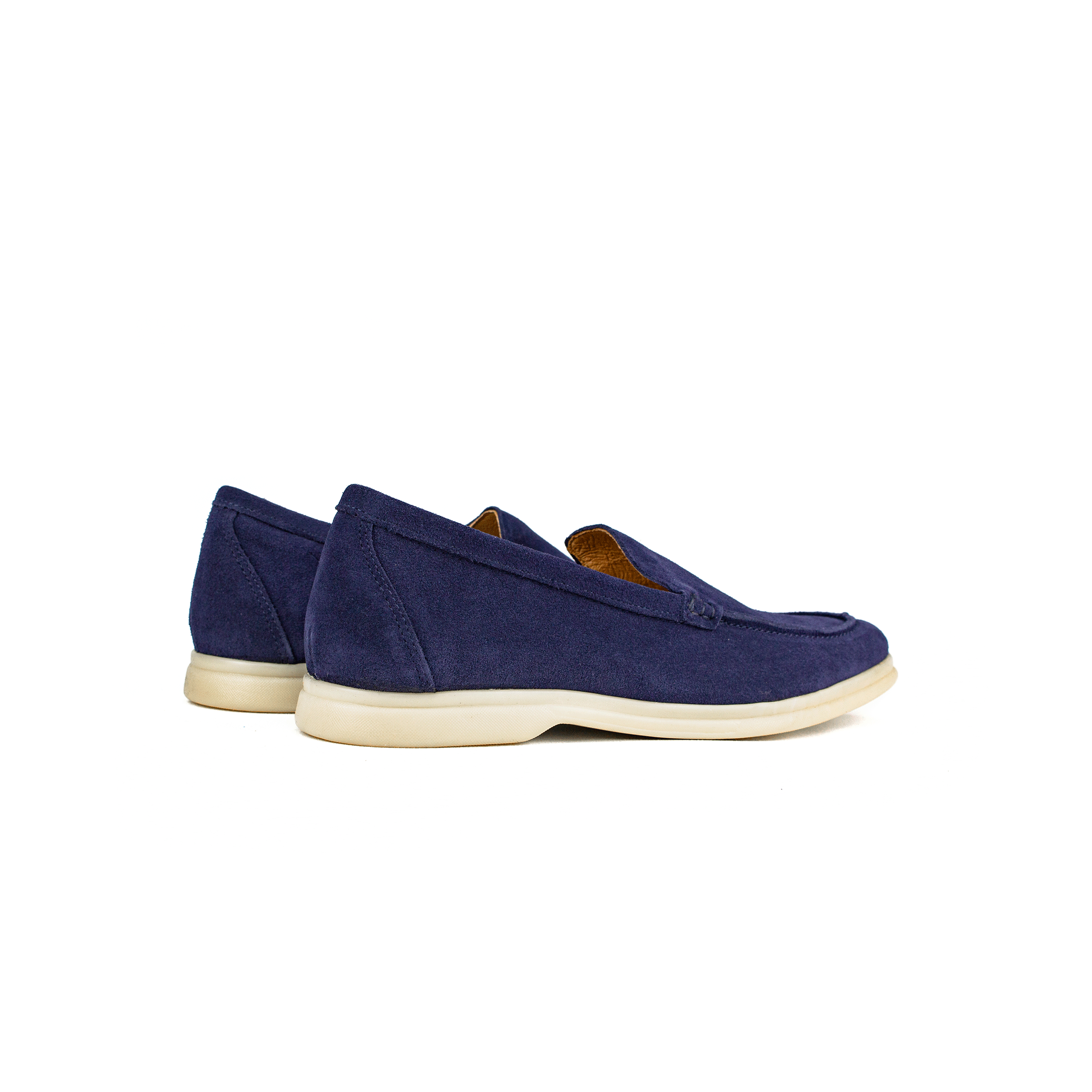 Midnight Blue Suede Slip-On Loafers