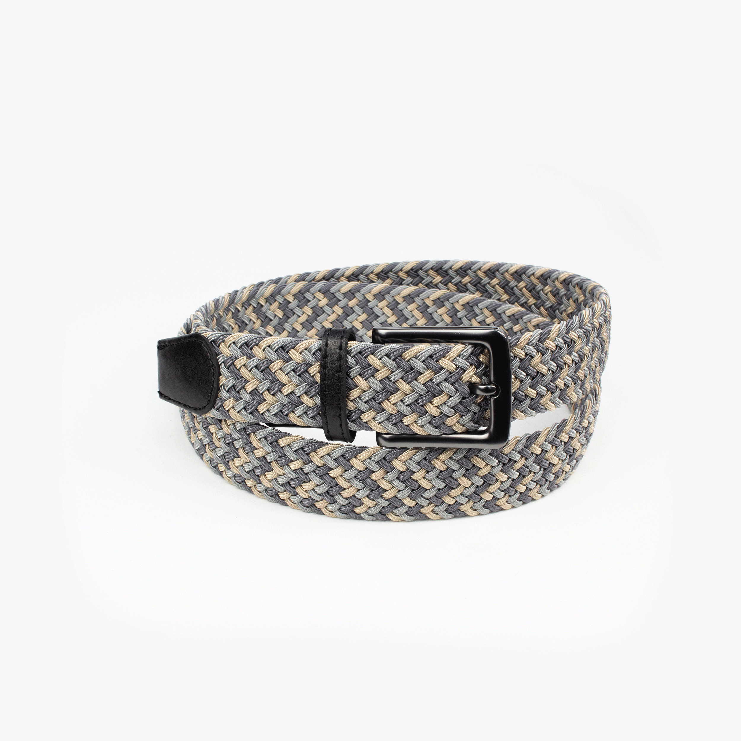 Graphite Gleam Braided Belt