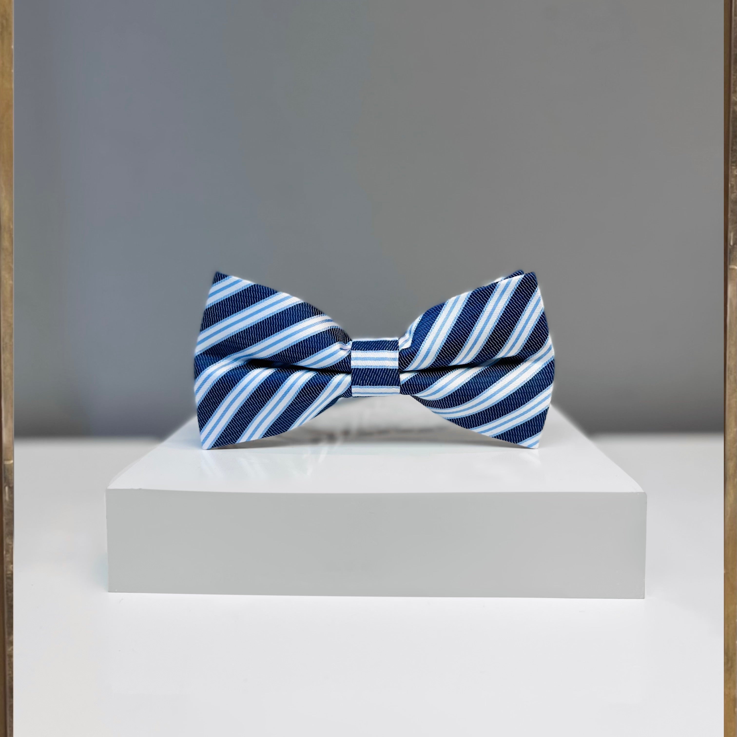 Striped silk bow